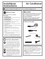 Preview for 7 page of GE AEL06 Series Owner'S Manual And Installation Instructions