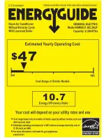 GE AEL06LP Energy Manual preview