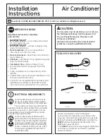 Предварительный просмотр 7 страницы GE AEL08LV Owner'S Manual And Installation Instructions