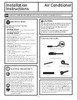 Предварительный просмотр 7 страницы GE AEL14AV Owner'S Manual And Installation Instructions