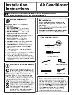 Предварительный просмотр 8 страницы GE AEM05 Series Owner'S Manual And Installation Instructions