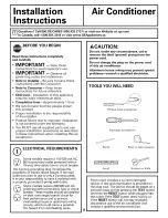 Preview for 8 page of GE AEM05LM Owner'S Manual And Installation Instructions