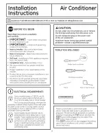 Предварительный просмотр 7 страницы GE AEM06LSQ1 Owner'S Manual And Installation Instructions