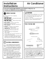 Предварительный просмотр 7 страницы GE AEM14AQ Owner'S Manual & Installation Instructions