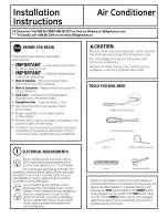 Предварительный просмотр 7 страницы GE AEM18DQQ1 Owner'S Manual And Installation Instructions