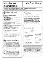 Предварительный просмотр 7 страницы GE AEN12AQ Owner'S Manual & Installation Instructions