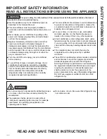 Preview for 3 page of GE AEV05 Owner'S Manual And Installation Instructions