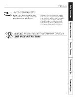 Preview for 3 page of GE AEV05LN Owner'S Manual