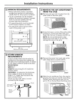 Preview for 9 page of GE AEW10A Owner'S Manual And Installation Instructions