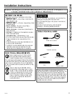 Предварительный просмотр 9 страницы GE AEW12 Series Owner'S Manual And Installation Instructions