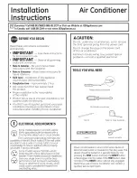 Preview for 7 page of GE AEW14 Series Owner'S Manual & Installation Instructions