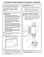 Предварительный просмотр 13 страницы GE AEW14 Series Owner'S Manual & Installation Instructions