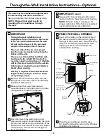 Предварительный просмотр 13 страницы GE AEW24 Series Owner'S Manual And Installation Instructions