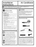 Предварительный просмотр 7 страницы GE AEW24DT Owner'S Manual And Installation Instructions