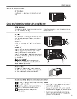 Предварительный просмотр 7 страницы GE AEZ05 Owner'S Manual And Installation Instructions