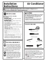 Preview for 8 page of GE AEZ05 Owner'S Manual And Installation Instructions