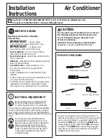 Preview for 7 page of GE AEZ12 Series Owner'S Manual And Installation Instructions