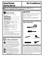 Preview for 7 page of GE AEZ24 Series Owner'S Manual And Installation Instructions