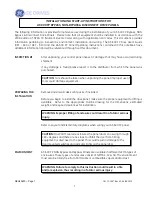 Preview for 3 page of GE AF-600 FP Series User Manual
