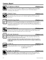 Preview for 20 page of GE AGF05 Owner'S Manual And Installation Instructions