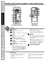 Предварительный просмотр 4 страницы GE AGH06LJ Owner'S Manual