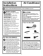 Предварительный просмотр 9 страницы GE AGH08AJ Owner'S Manual And Installation Instructions