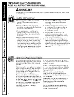 Предварительный просмотр 2 страницы GE AGH10 Owner'S Manual And Installation Instructions