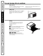 Предварительный просмотр 6 страницы GE AGH10 Owner'S Manual And Installation Instructions