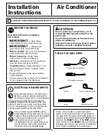 Preview for 9 page of GE AGL12AD Owner'S Manual And Installation Instructions