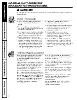 Preview for 2 page of GE AGR05LJ Owner'S Manual And Installation Instructions