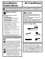 Preview for 9 page of GE AGW05 Owner'S Manual And Installation Instructions