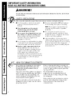 Preview for 2 page of GE AHG30LJ Owner'S Manual