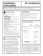 Предварительный просмотр 7 страницы GE AHH18 Owner'S Manual And Installation Instructions