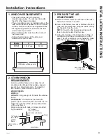 Предварительный просмотр 9 страницы GE AHH24DW Owner'S Manual