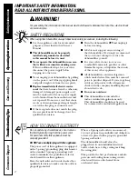 Preview for 2 page of GE AHH50 Owner'S Manual