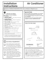 Предварительный просмотр 7 страницы GE AHL12ASW1 Owner'S Manual And Installation Instructions