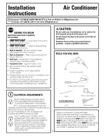 Предварительный просмотр 6 страницы GE AHV05LP Owner'S Manual & Installation Instructions