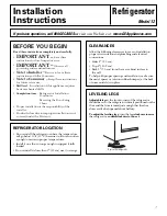 Preview for 7 page of GE AJCH 12 Owner'S Manual And Installation Instructions