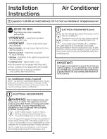 Предварительный просмотр 12 страницы GE AJCM10ACDW1 Owner'S Manual And Installation Instructions