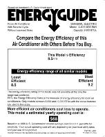 Предварительный просмотр 1 страницы GE AJCS10DCB Energy Manual