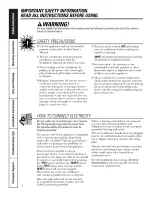 Предварительный просмотр 2 страницы GE AJHS10DCC Owner'S Manual & Installation Instructions