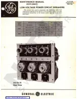 GE AK-4-75 Maintenance Manual preview