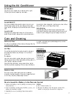 Предварительный просмотр 7 страницы GE AKLK18 Owner'S Manual