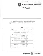 GE AKR Series Maintenance Manual Supplement preview