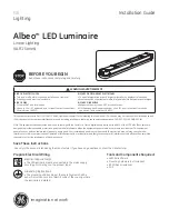 Preview for 1 page of GE Albeo ALR1 Series Installation Manual