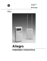 Предварительный просмотр 1 страницы GE Allegro Installation Instructions Manual