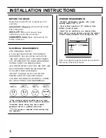 Предварительный просмотр 8 страницы GE AMV06 Use And Care & Installation Manual