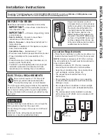 Preview for 9 page of GE APCA09 Owner'S Manual And Installation Instructions