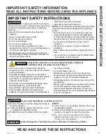 Preview for 3 page of GE APCA10 Series Owner'S Manual And Installation Instructions