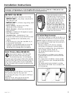 Предварительный просмотр 9 страницы GE APFA08 Owner'S Manual And Installation Instructions